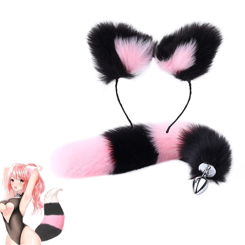 5743 Cosplay Bunny Tail + Cat Ears Headdress Hair Decoration